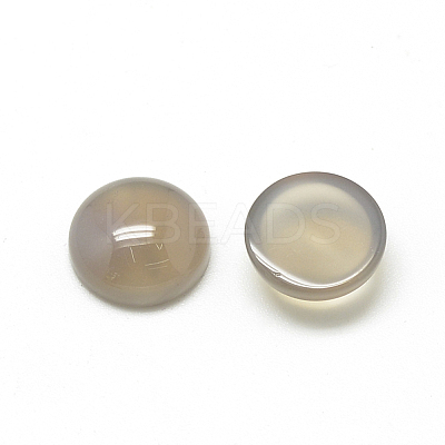Natural Gray Agate Cabochons X-G-R416-6mm-15-1