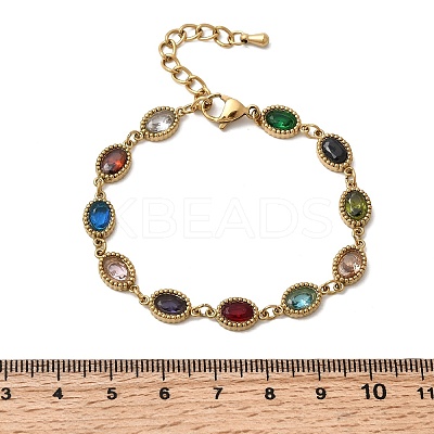 304 Stainless Steel Link Chain Bracelets for Women BJEW-A093-01B-G-1