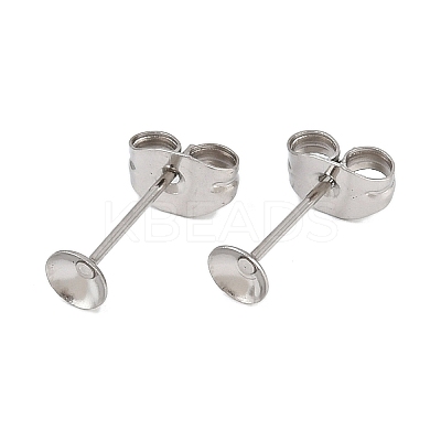 304 Stainless Steel Stud Earring Findings STAS-D389-03B-P-1