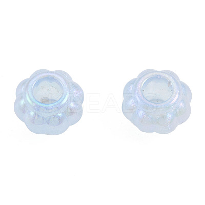 Electroplate Acrylic European Large Hole Beads OACR-N010-059-1
