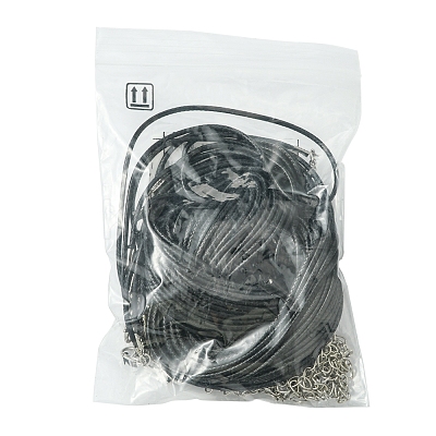 36Pcs Black Waxed Cord Necklace Making NCOR-FS0001-05P-1
