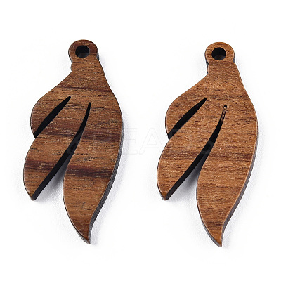 Natural Walnut Wood Pendants LS-X-WOOD-T023-19-1