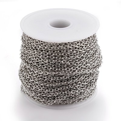 Tarnish Resistant 304 Stainless Steel Cable Chains CHS-R003-1.0mm-1