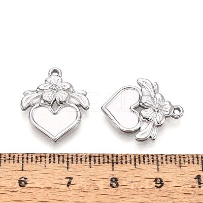 304 Stainless Steel Pendant Cabochon Settings STAS-T067-04P-1