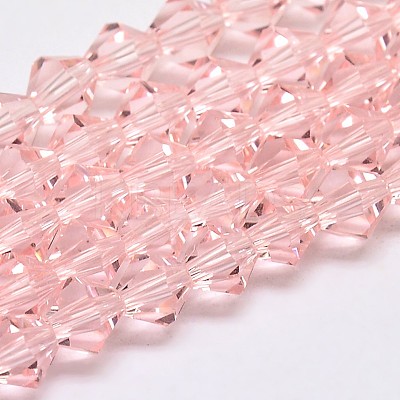 Imitate Austrian Crystal Bicone Glass Beads Strands GLAA-F029-6x6mm-15-1