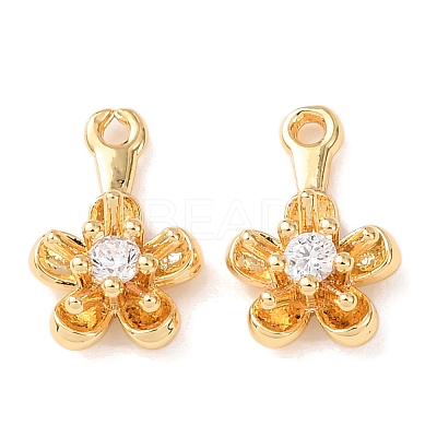 Brass Micro Pave Cubic Zirconia Pendants KK-A284-06G-1