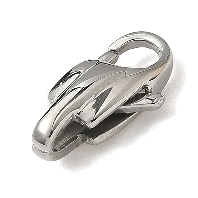 304 Stainless Steel Lobster Claw Clasps STAS-K252-12A-P-1