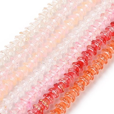 Transparent Glass Beads Strands LAMP-H061-01D-1