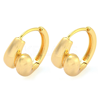 Brass Huggie Hoop Earrings for Women EJEW-M255-03G-1