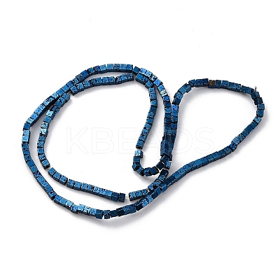 Electroplated Natural Lava Rock Beads Strands G-A256-B01-01G-1