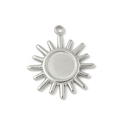 304 Stainless Steel Pendant Cabochon Settings STAS-L293-07P-1
