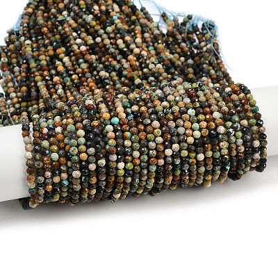 Natural HuBei Turquoise Beads Strands G-L628-B02-4mm-02-1
