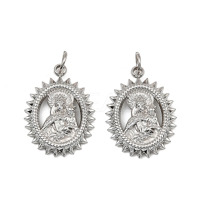 Virgin Mary Theme 304 Stainless Steel Pendants STAS-I356-05P-01-1
