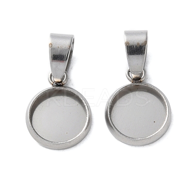 304 Stainless Steel Pendant Cabochon Settings STAS-L282-010P-02-1
