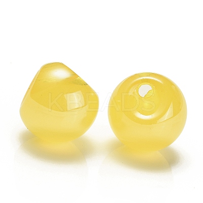Opaque Acrylic Beads OACR-G012-03E-1