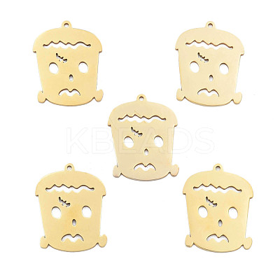 Ion Plating(IP) 201 Stainless Steel Pendants STAS-N098-087LG-1