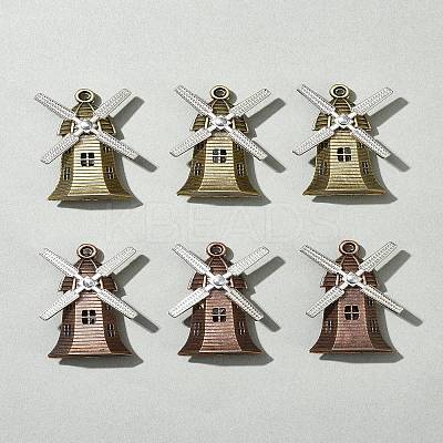 6Pcs 2 Colors Tibetan Style Alloy Pendants FIND-FS0002-56-1