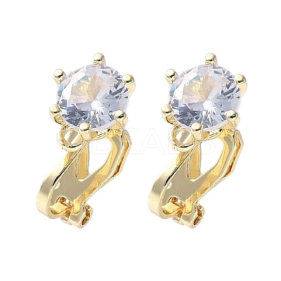 Brass Clip-on Earring Findings for Women EJEW-V002-04G-02-1