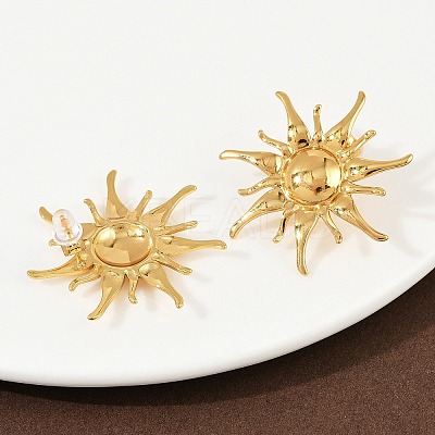 304 Stainless Steel Stud Earrings X-EJEW-H164-01A-G-1