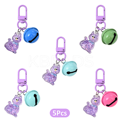 5Pcs Resin Pendant Decorations HJEW-YW00174-02-1