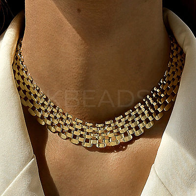 Alloy Panther Chain Choker Necklaces for Women FS-WGFF71B-02-1