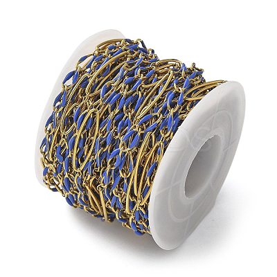 304 Stainless Steel Enamel Link Chains CHS-U003-01G-13-1
