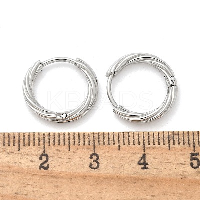 304 Stainless Steel Twist Hoop Earrings for Women LS-EJEW-A130-02A-P-1