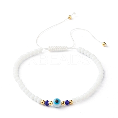Adjustable Nylon Thread Braided Bead Bracelets BJEW-JB06440-01-1