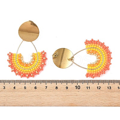 304 Stainless Steel Stud Earrings EJEW-MZ00755-01-1