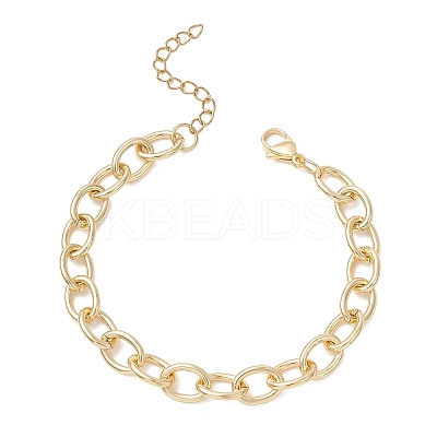 Brass Cable Chains Bracelets for Women BJEW-JB12983-1