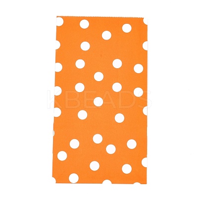 Polka Dot Pattern Eco-Friendly Kraft Paper Bags AJEW-M207-A02-05-1