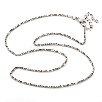 Brass Wheat Chains Necklaces for Women NJEW-D302-24P-1