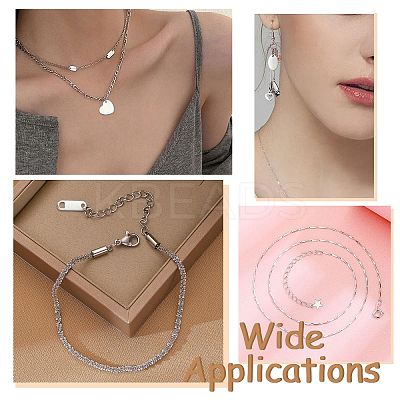160Pcs 16 Styles 304 Stainless Steel Chain Tabs FIND-CJ0004-88-1