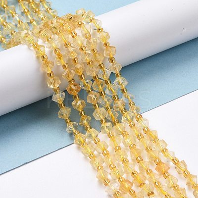 Heated Natural Citrine Beads Strands G-P463-11-1