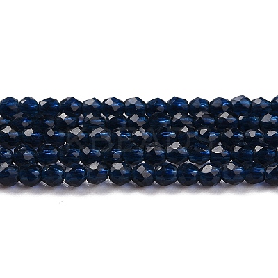 Transparent Glass Beads Strands LS-GLAA-H021-04-28-1