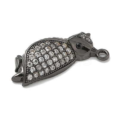 Rack Plating Brass Micro Pave Cubic Zirconia Pendants KK-L224-056B-1