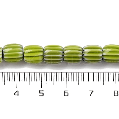 Handmade Lampwork Chevron Beads Strands X-LAMP-K041-01B-26-1