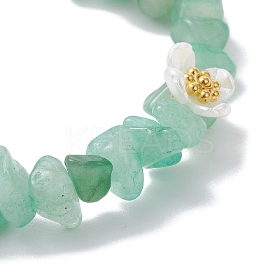Natural Green Aventurine Beaded Stretch Bracelets for Women BJEW-JB12315-01-1