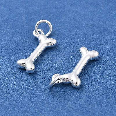925 Sterling Silver Dog Bone Charms STER-D302-14S-1