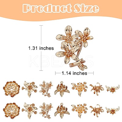 7Pcs 7 Style Brass Pendant JX639A-1