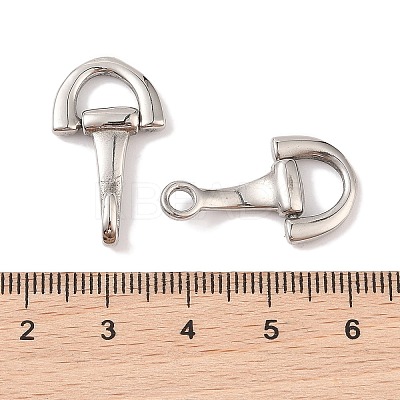 Non-Tarnish 304 Stainless Steel Hook Clasps STAS-C109-24P-1
