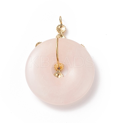 Natural Rose Quartz Pendants G-E088-02G-02-1