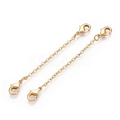 Brass Cable Chain Chain Extender KK-ZX024-37G-C-1