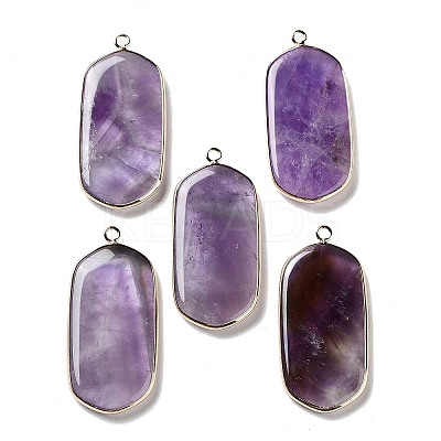 Natural Amethyst Pendants G-G063-02B-1
