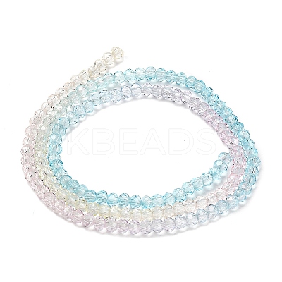 Transparent Painted Glass Beads Strands X1-DGLA-A034-T2mm-A21-1