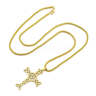 201 Stainless Steel Pendant Necklaces LS-NJEW-H030-05G-1