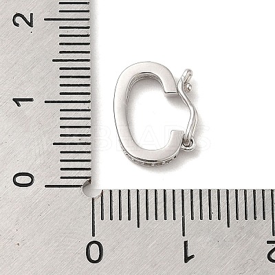 Rhodium Plated 925 Sterling Silver Twister Clasps STER-E056-026P-A-1
