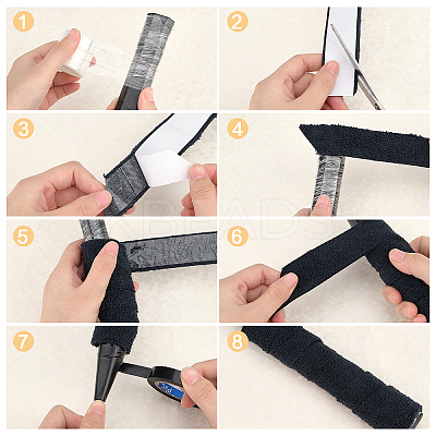 3 Rolls 3 Style Plastic Racket Hand Glue Base Film AJEW-GA0003-96A-1