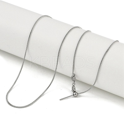 201 Stainless Steel Round Snake Chain Necklaces NJEW-H042-04P-01-1
