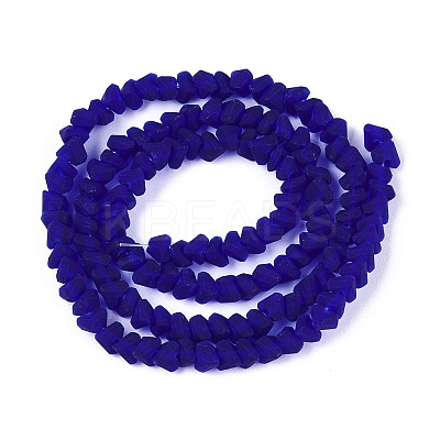 Frosted Transparent Glass Beads X1-GLAA-N016-4mm-03-1